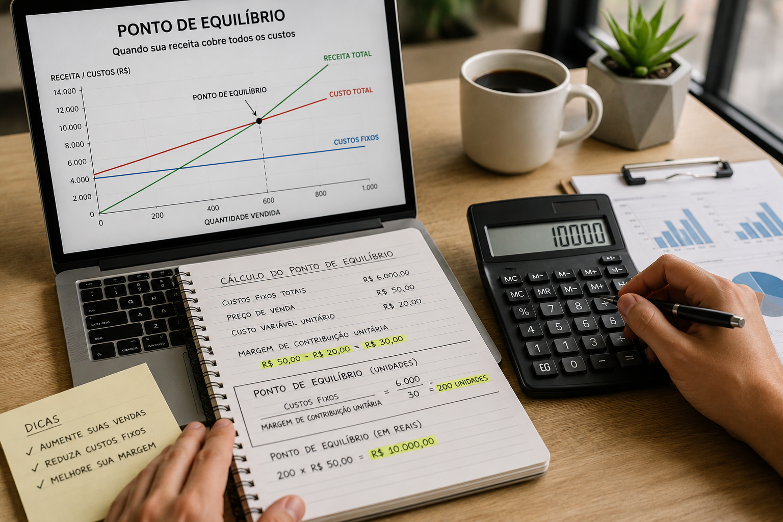Como calcular o ponto de equilíbrio do seu negócio e evitar prejuízo. 1 Como calcular o ponto de equilíbrio do seu negócio e evitar prejuízo.
